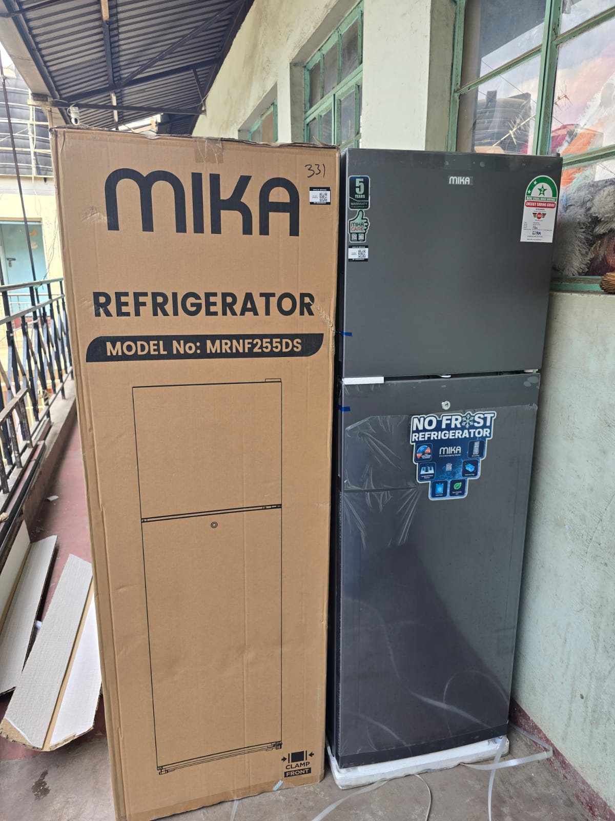 Mika 255 litres MRNF255LSD,No Frost double door refrigerator